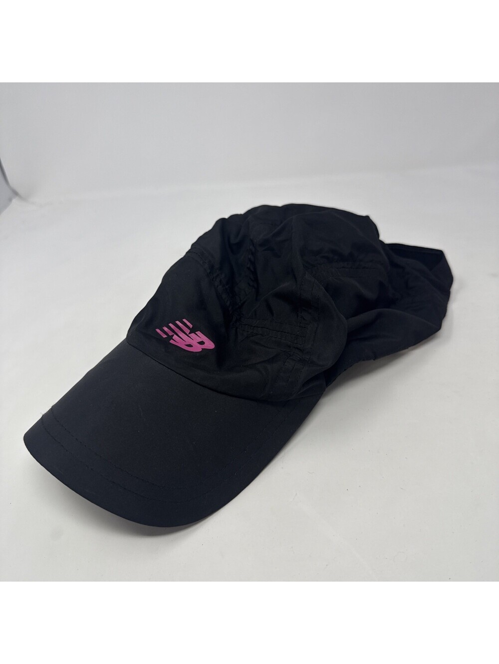 New Balance Women's Hat Cap Strapback OSFM Black Pink Logo Running Light